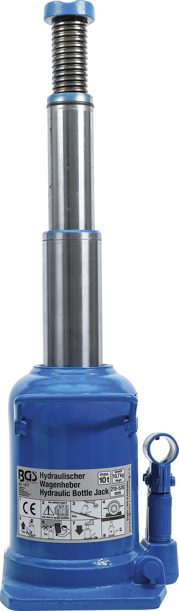 BGS 1977 Hydraulischer Wagenheber Flaschenheber für hohe Fahrzeuggewichte 10t