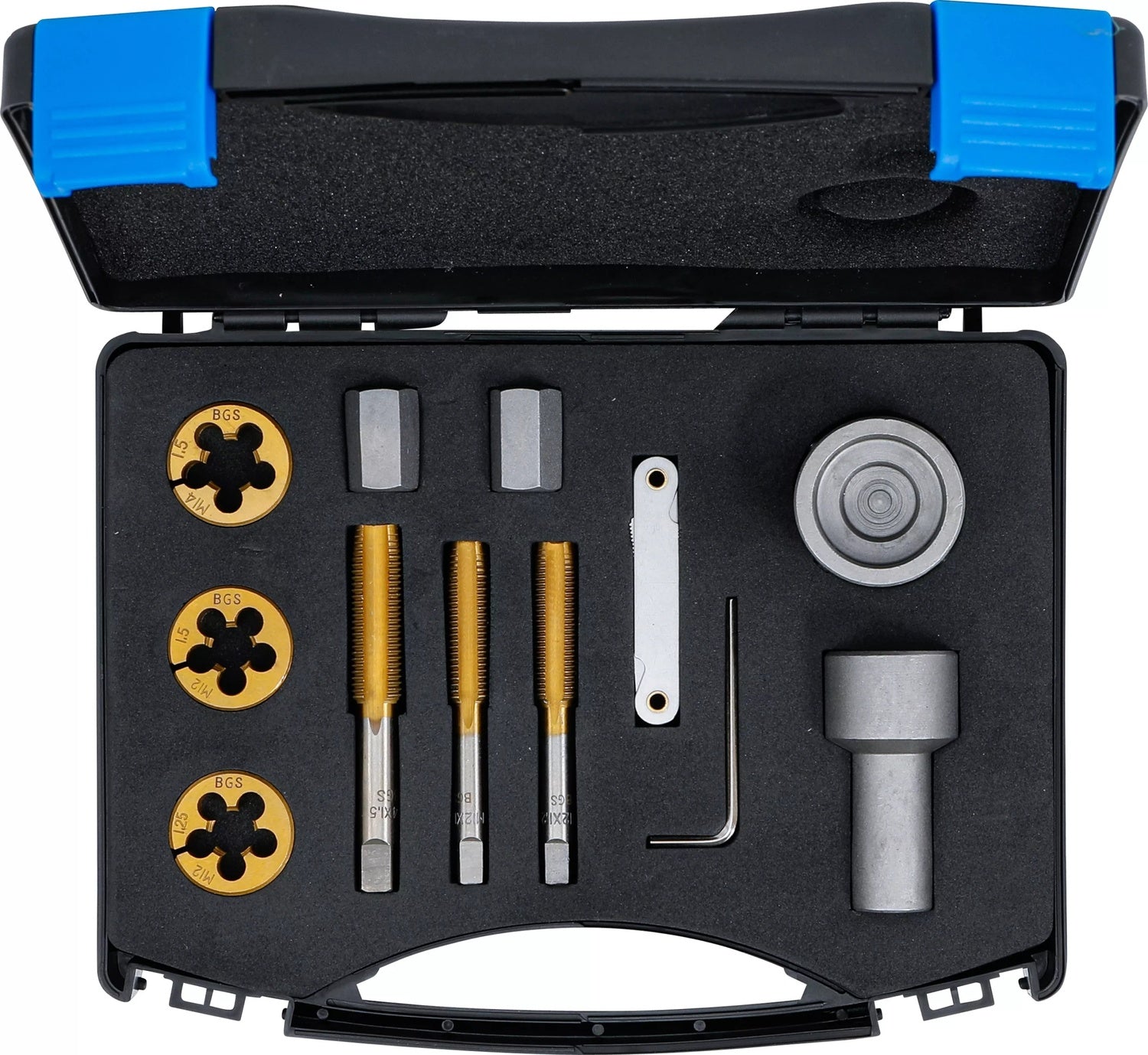 BGS 1988 Satz Gewindebohrer und Schneideisen für Radmuttern und Bolzen 12 teilig
