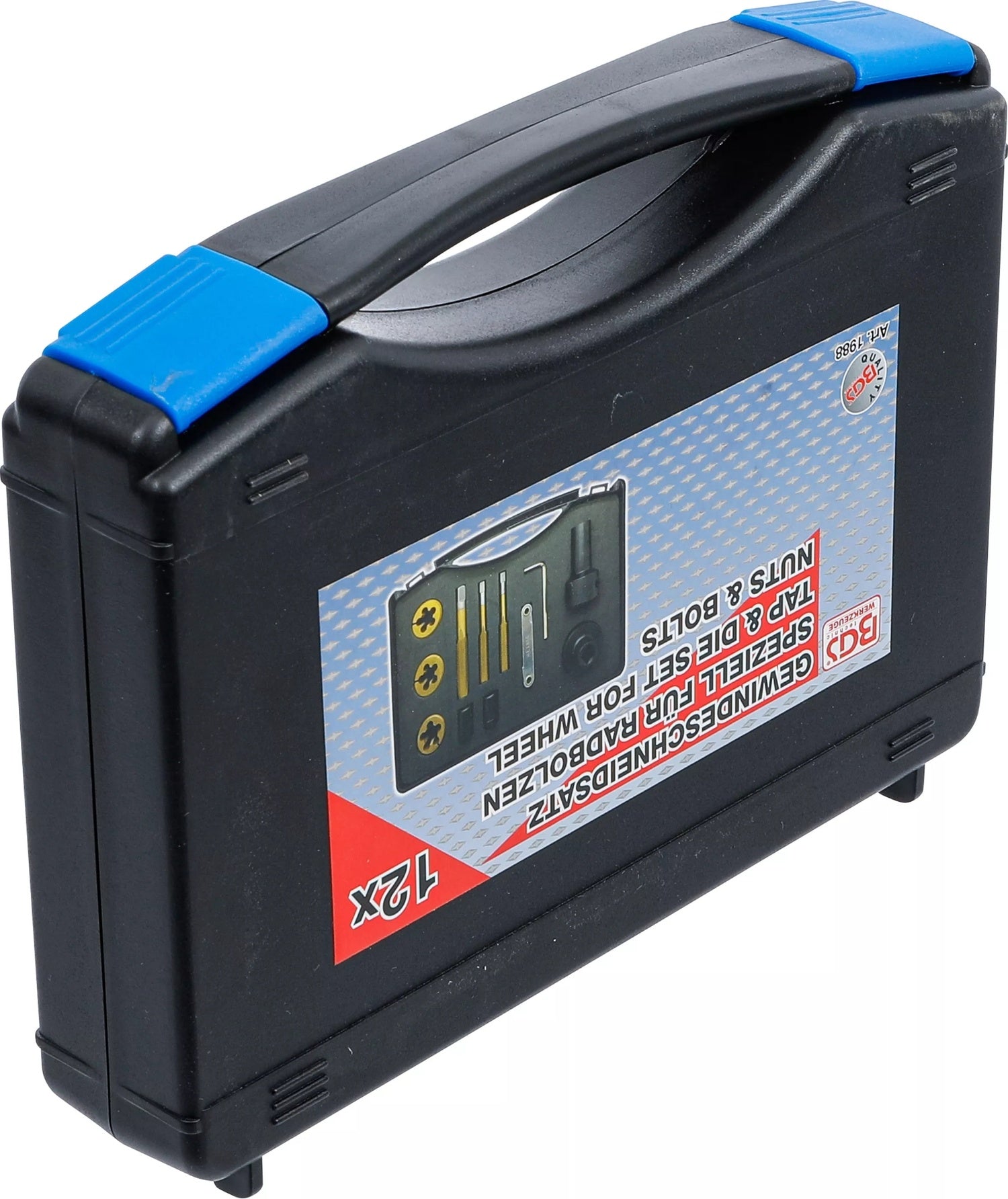 BGS 1988 Satz Gewindebohrer und Schneideisen für Radmuttern und Bolzen 12 teilig