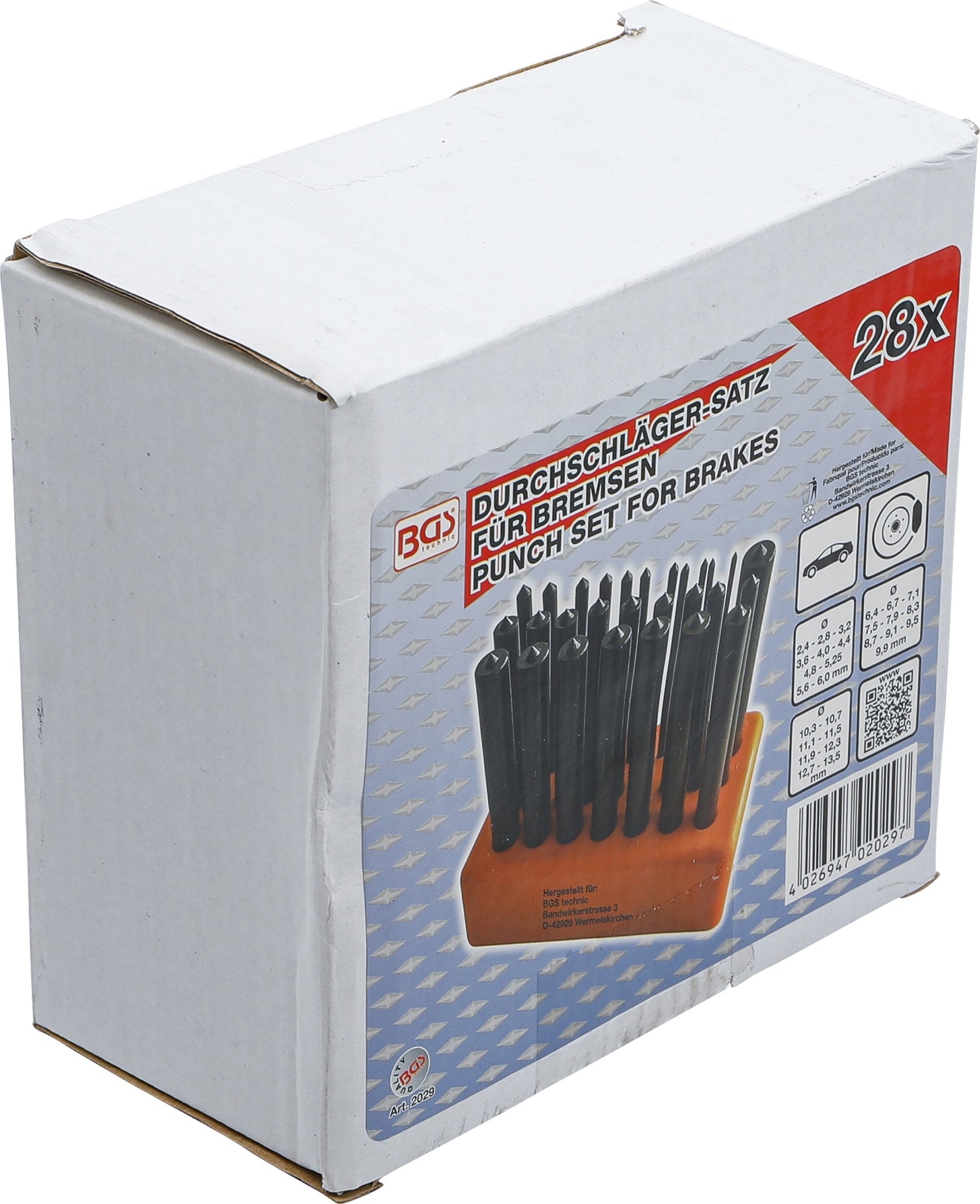 BGS 2029 Satz Durchschläger für Bremsen 28 teilig