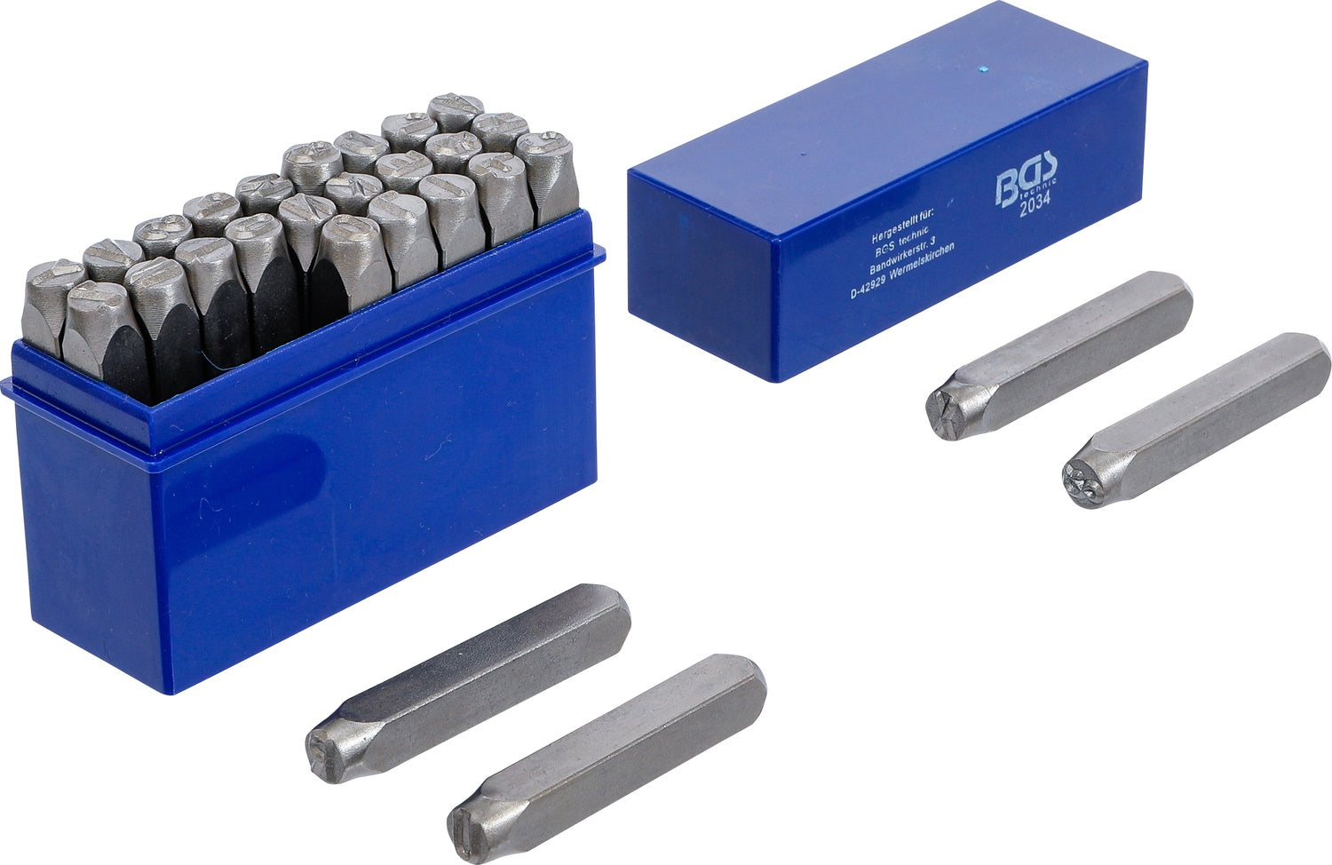 BGS 2034 Einschlagbuchstaben Höhe 8mm im Kästchen aus Kunststoff