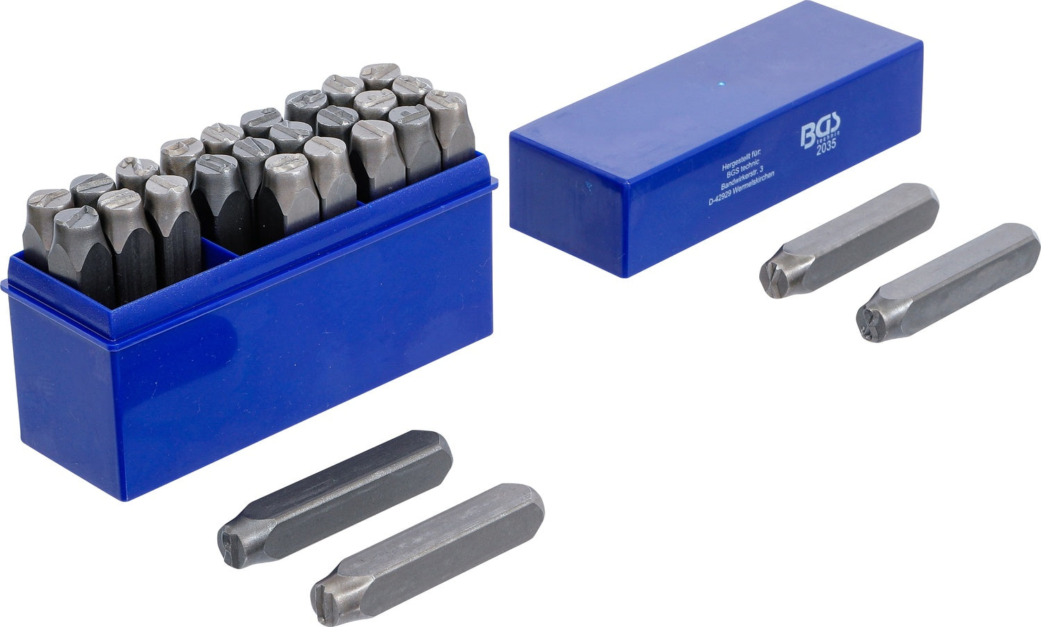 BGS 2035 Einschlagbuchstaben Höhe 10mm Alphabet A-Z GROSSBUCHSTABEN 27 teilig