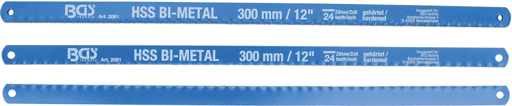 BGS 2061 Satz Metallsägeblätter HSS flexibel 13 x 300mm 10 teilig