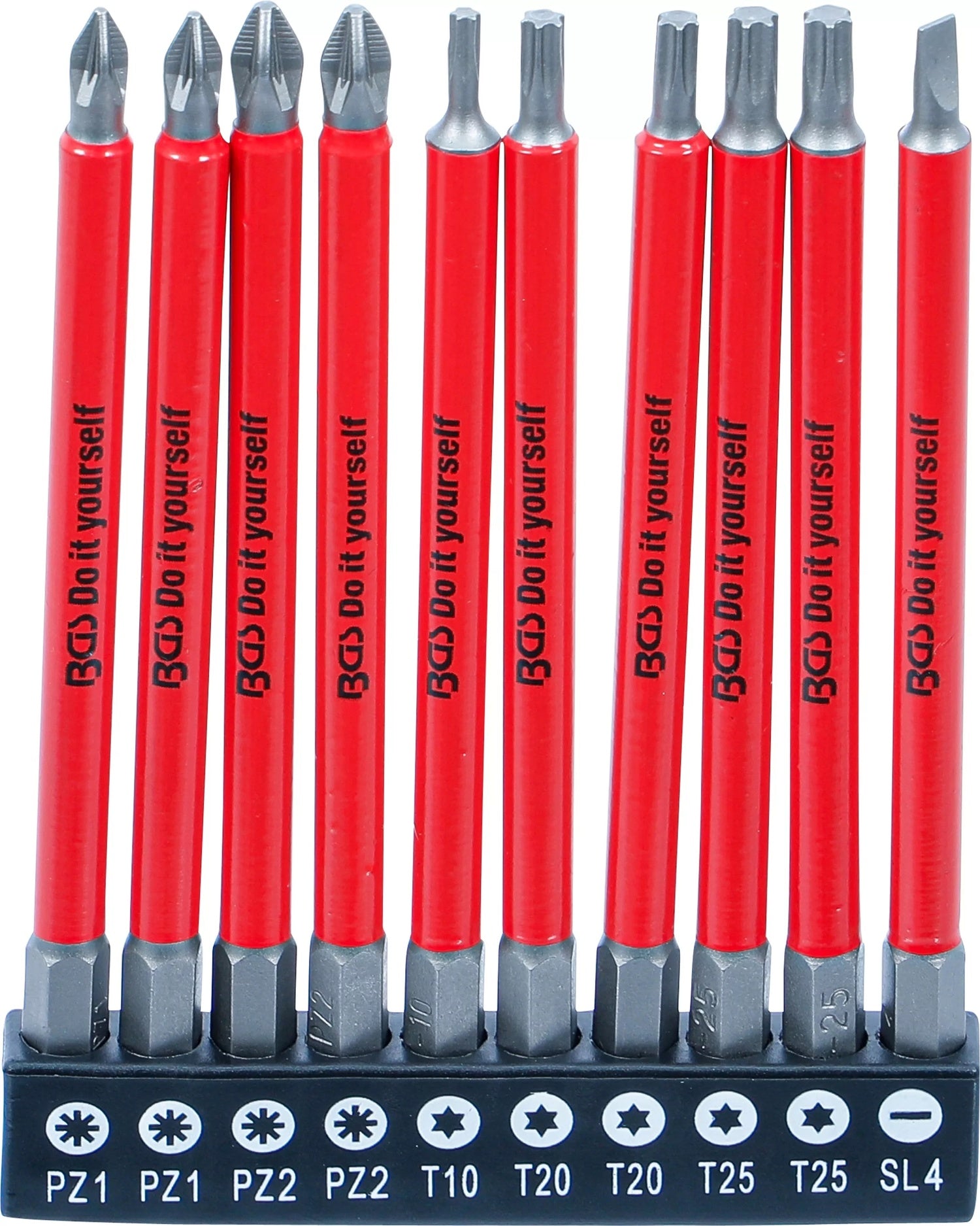 BGS DIY 20812 Satz Antirutsch Bits magnetisch Länge 110mm 10 teilig