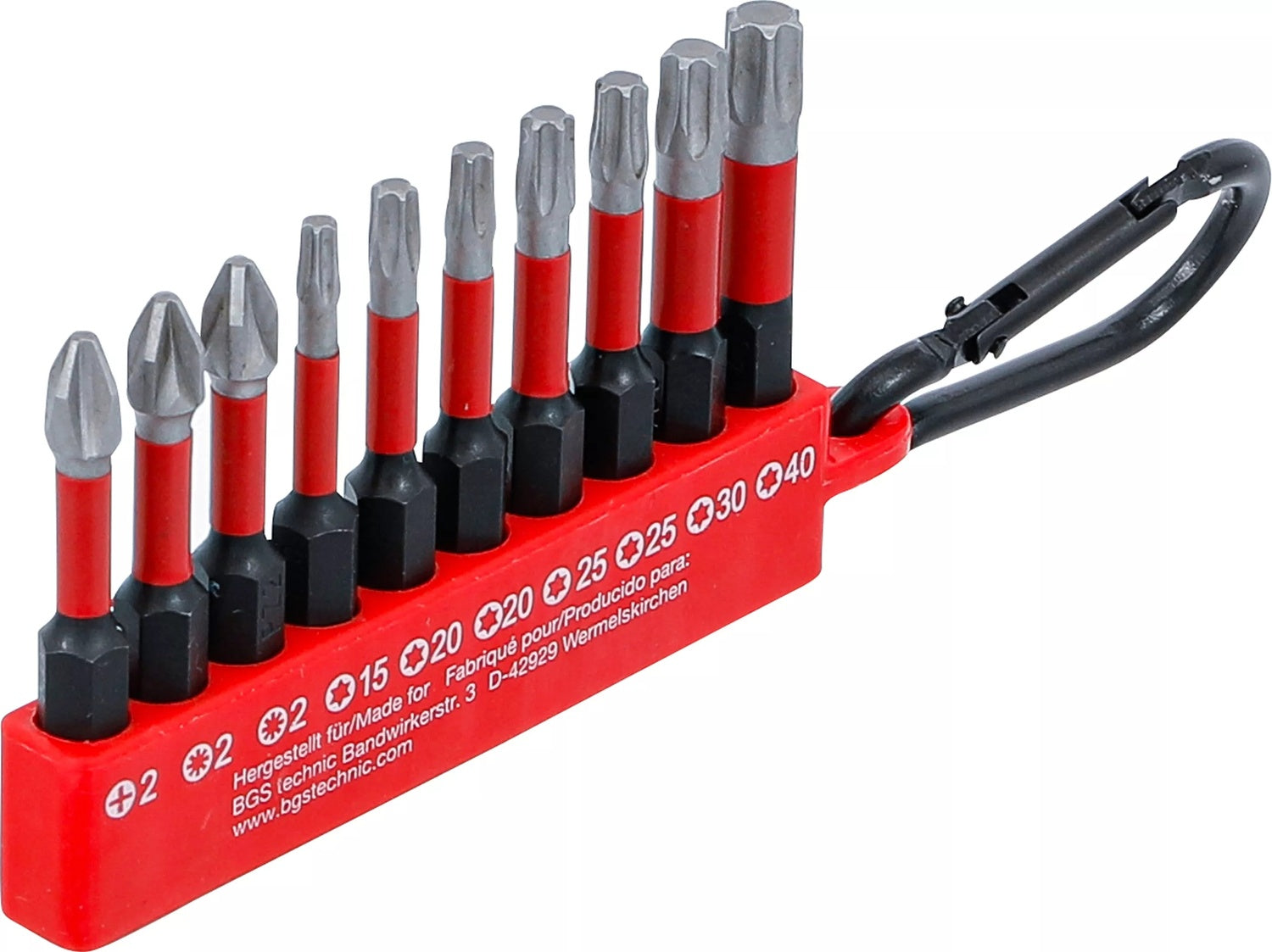BGS DIY 20818 Satz Torsionsbits Antrieb Außensechskant 6,3mm (1/4") 10 teilig