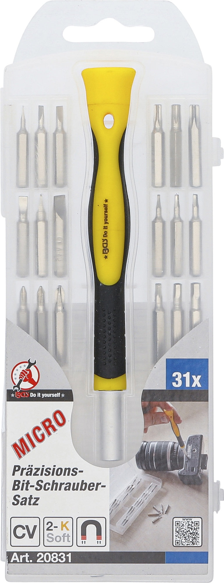 BGS DIY 20831 Satz Präzisions Bit Schraubendreher 31 teilig