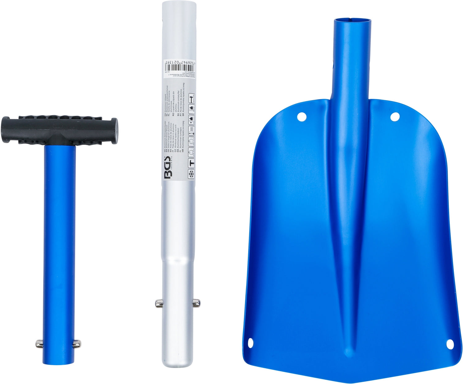 BGS 2139 Aluminium Schneeschaufel mit steckbarem Schnellverschluss Stiel