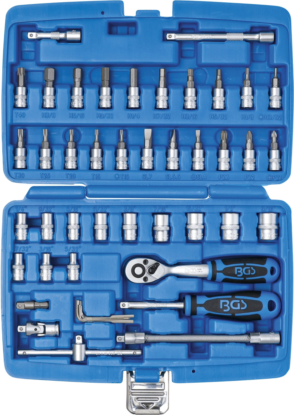 BGS 2141 ZOLL Satz Steckschlüssel Antrieb 6,3mm (1/2") 46 teilig