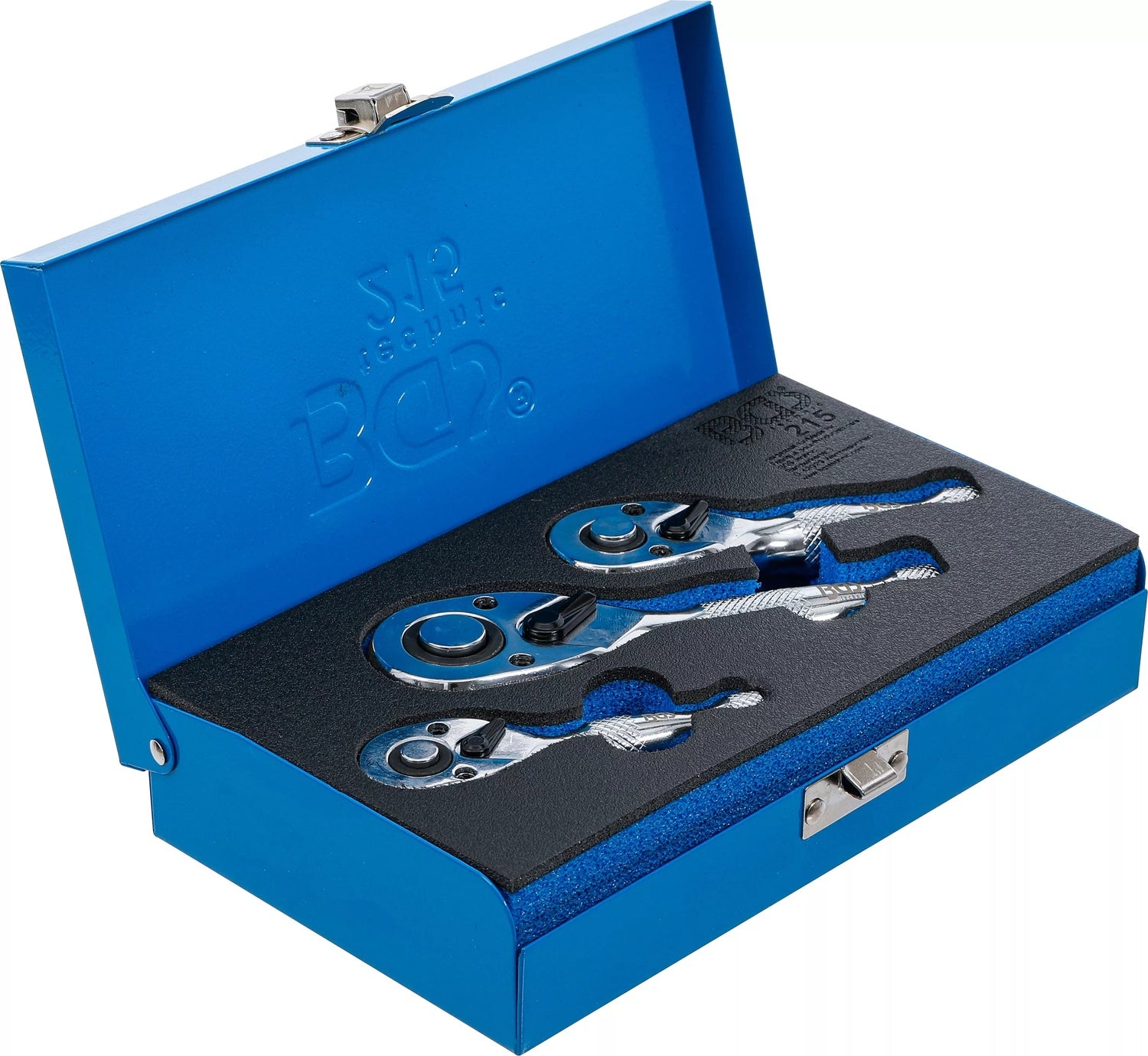 BGS 215 Satz Mini Umschaltknarren 6,3mm (1/4") / 10mm (3/8") / 12,5mm (1/2") 3 teilig