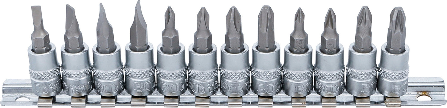 BGS 2163 Satz Biteinsätze Schlitz Kreuzschlitz PH Kreuzschlitz PZ Antrieb 6,3mm (1/4")