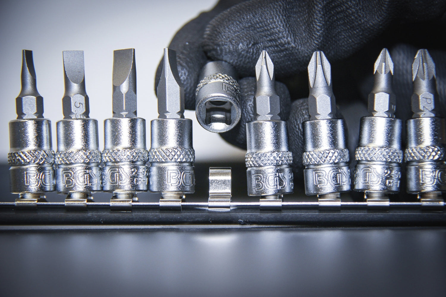 BGS 2163 Satz Biteinsätze Schlitz Kreuzschlitz PH Kreuzschlitz PZ Antrieb 6,3mm (1/4")