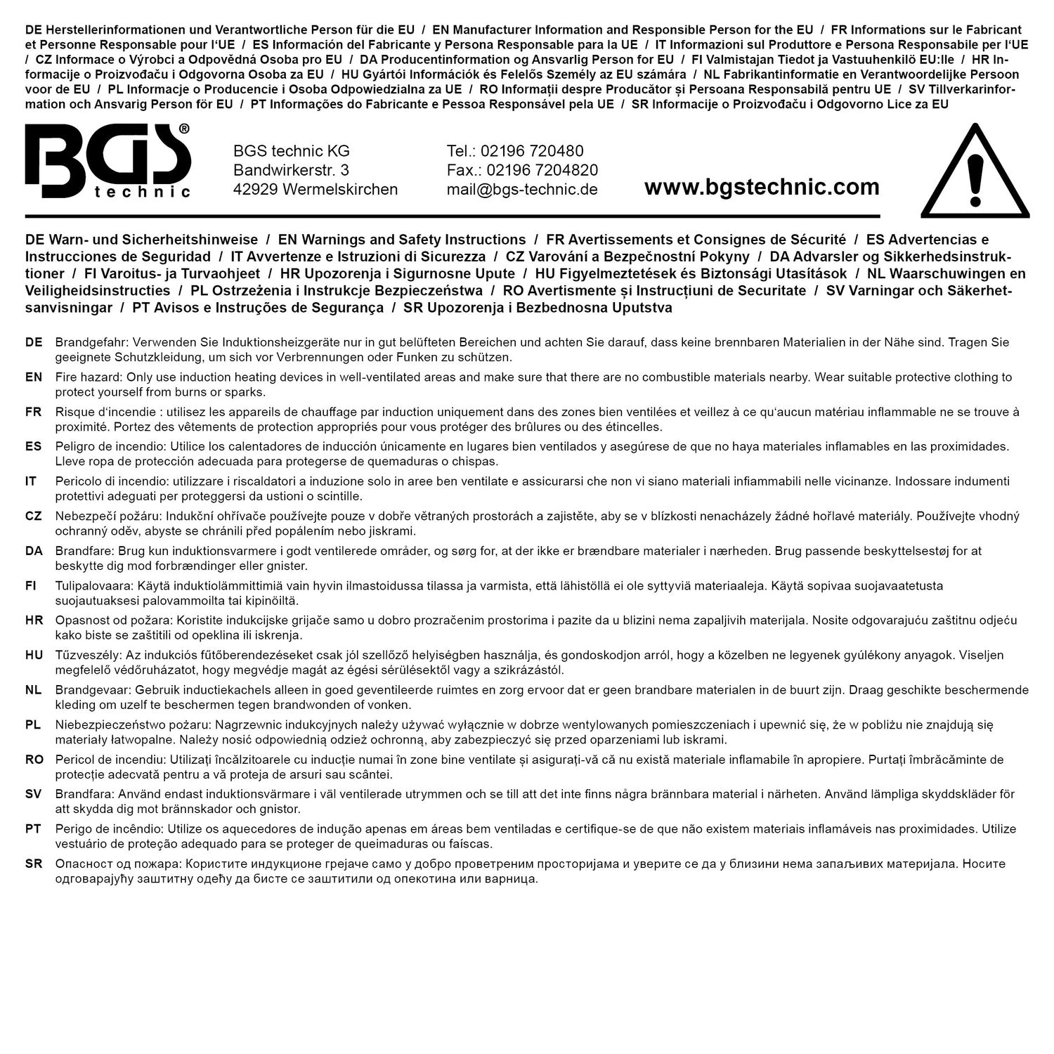 BGS 2169-11 Satz Induktions-Spulen gerade Bauform für Induktionsheizgerät Artikel 2169 12 teilig