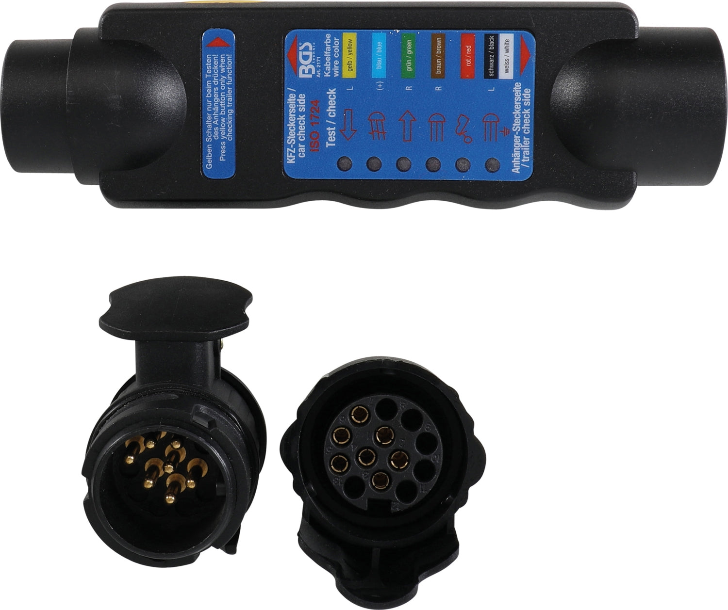 BGS 2171 Tester für Anhänger & Zugfahrzeuge 7 polig & 13 polig