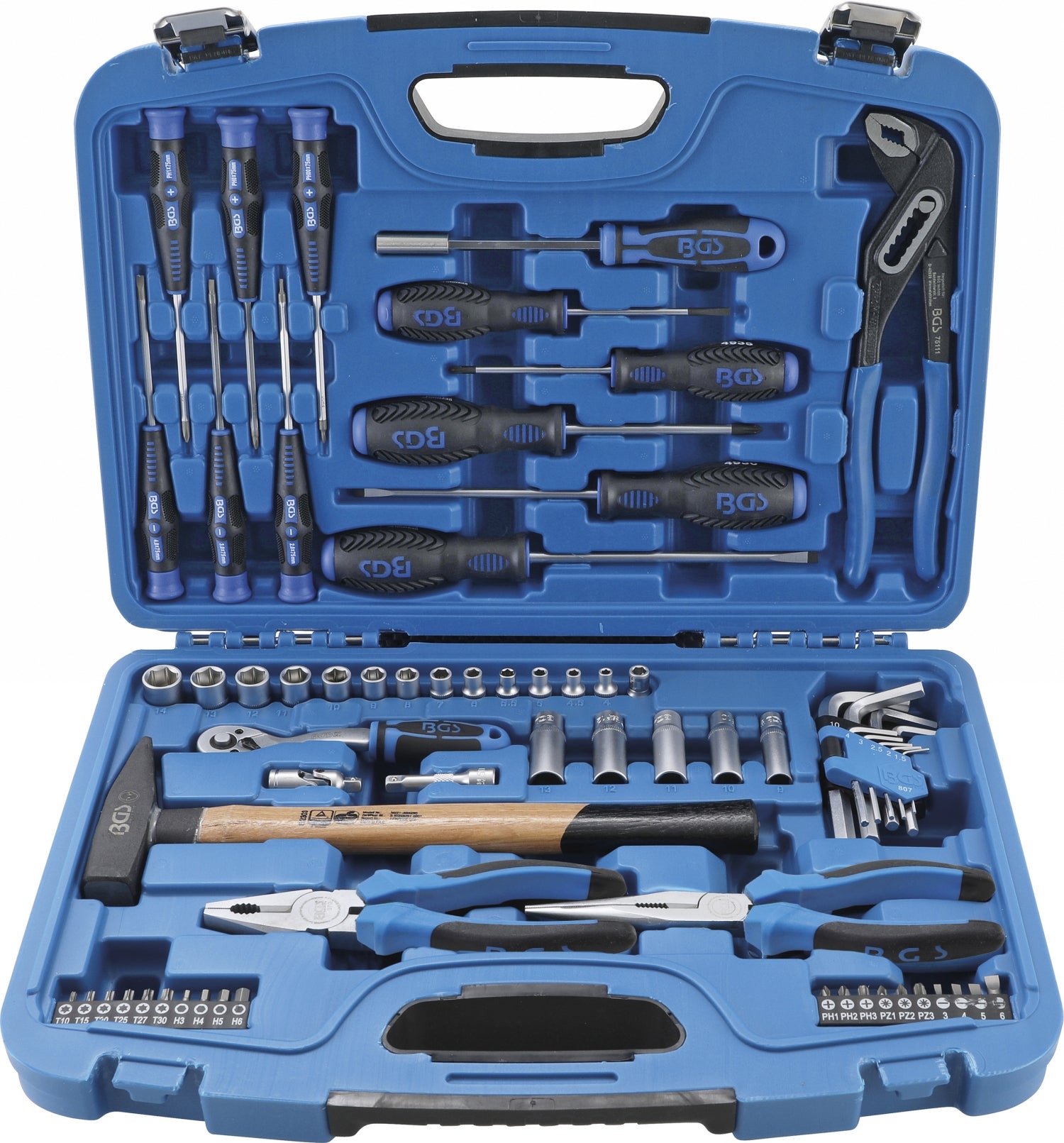 BGS 2217 Werkzeugkoffer mit verschiedenen Werkzeugen 67 teilig