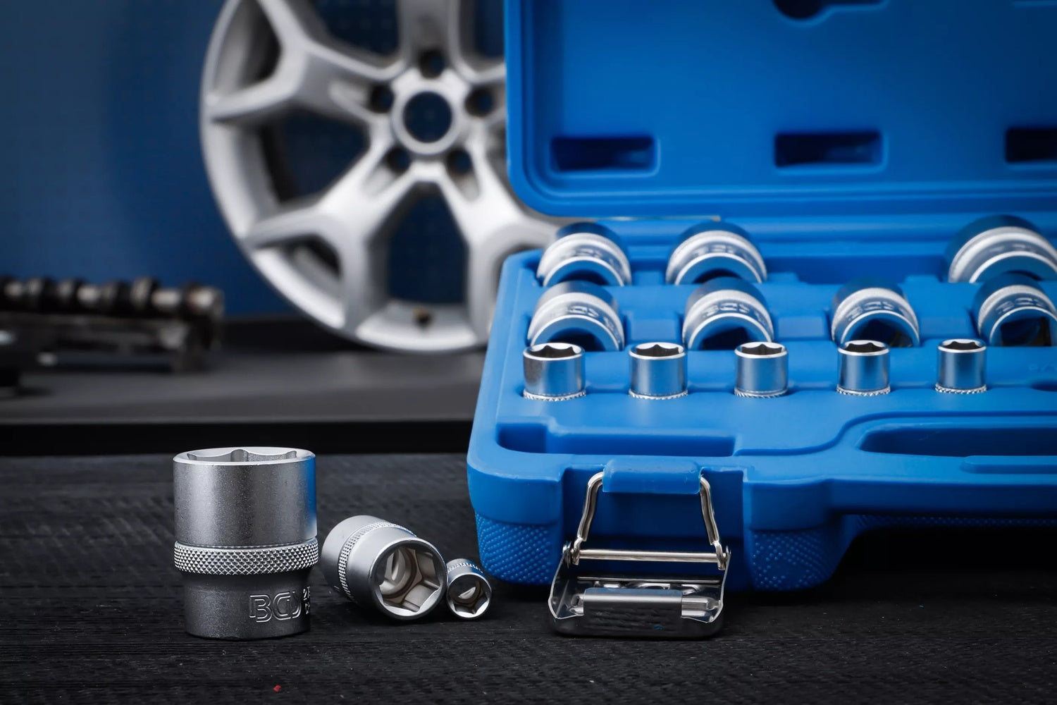 BGS 2246 Satz ZOLL Nüsse Einsätze Antrieb 6,3mm (1/4") & 12,5mm (1/2")