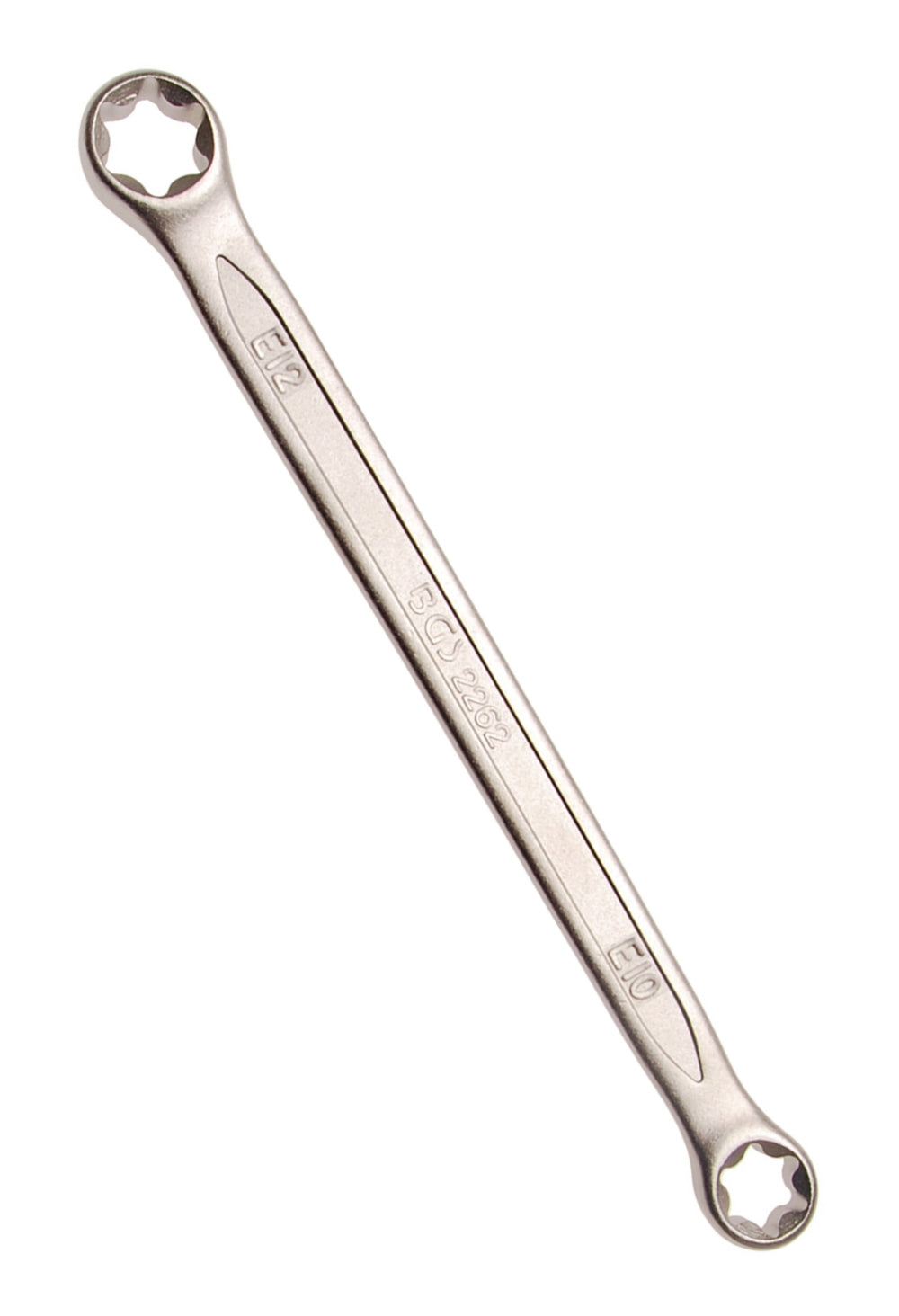 BGS 2261 Doppelringschlüssel mit E-Profil-Ringköpfen SW E10 x E12 warm geschmiedet