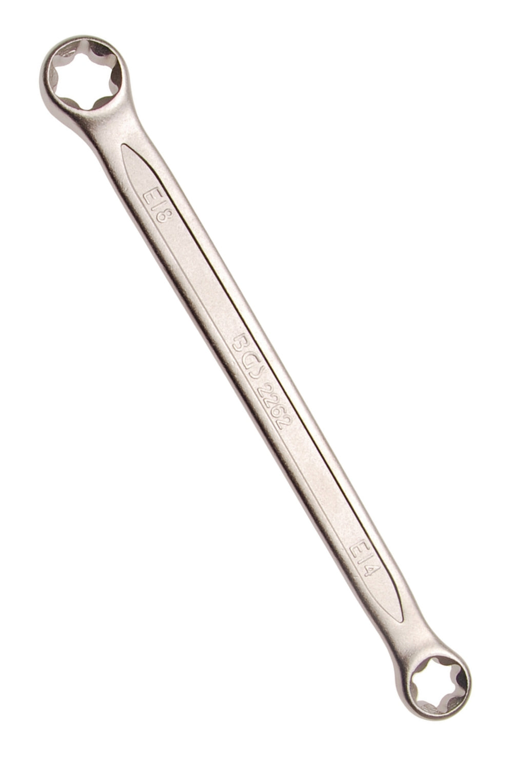 BGS 2262 Doppelringschlüssel mit E-Profil-Ringköpfen SW E14 x E18 warm geschmiedet