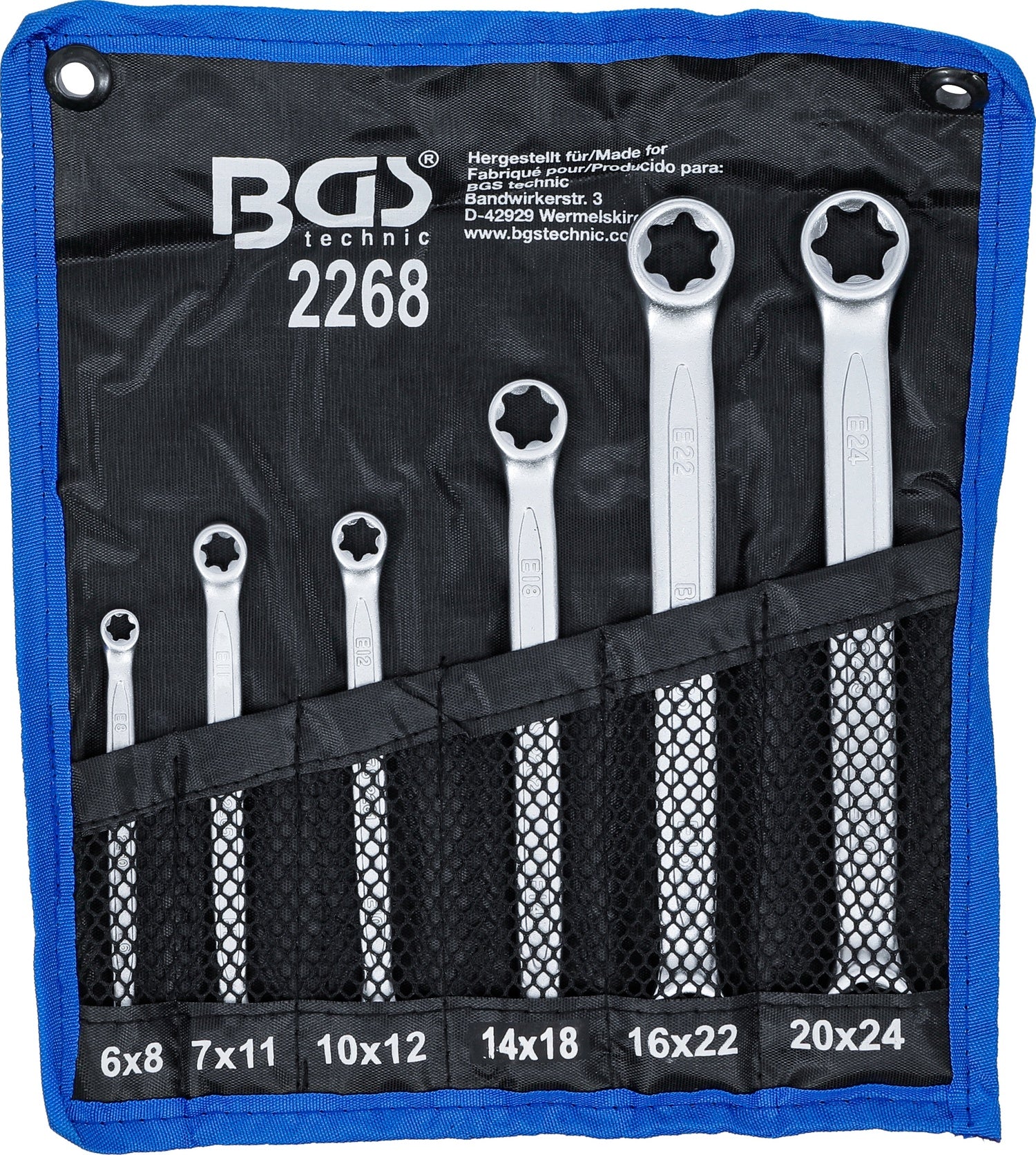 BGS 2268 Satz TORX Ringschlüssel E6-E24 6 teilig warm geschmiedet