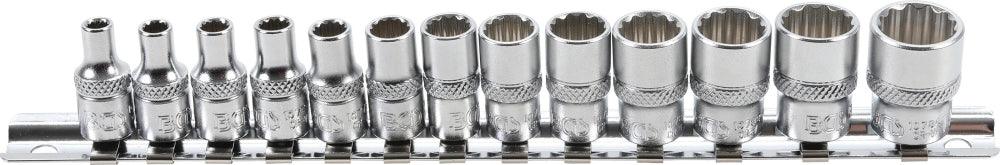 BGS 2269 Satz Steckschlüsseleinsätze Zwölfkant Antrieb Innenvierkant 6,3mm (1/4") SW 4 - 14mm