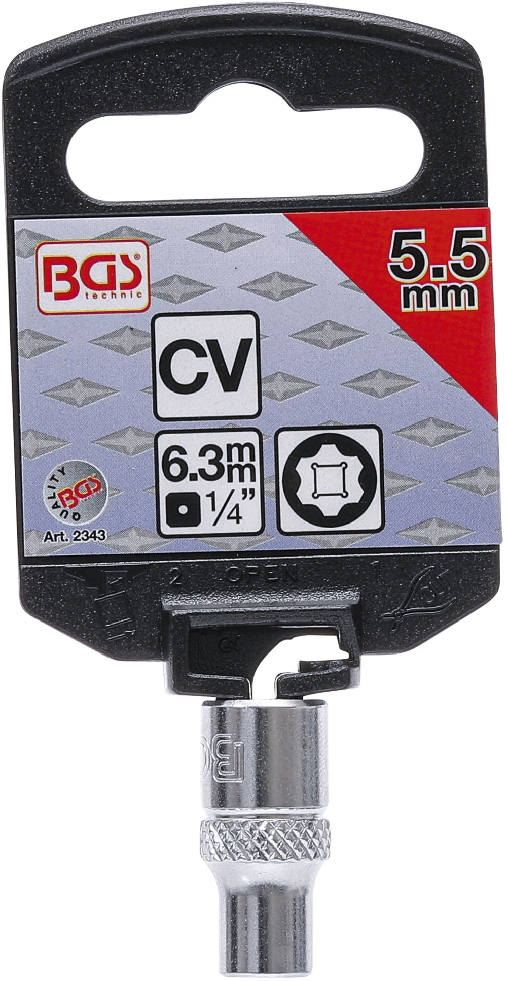 BGS 2343 Nuss / Stecknuss / Steckschlüsseleinsatz Super Lock SW 5,5mm Antrieb 6,3mm (1/4")