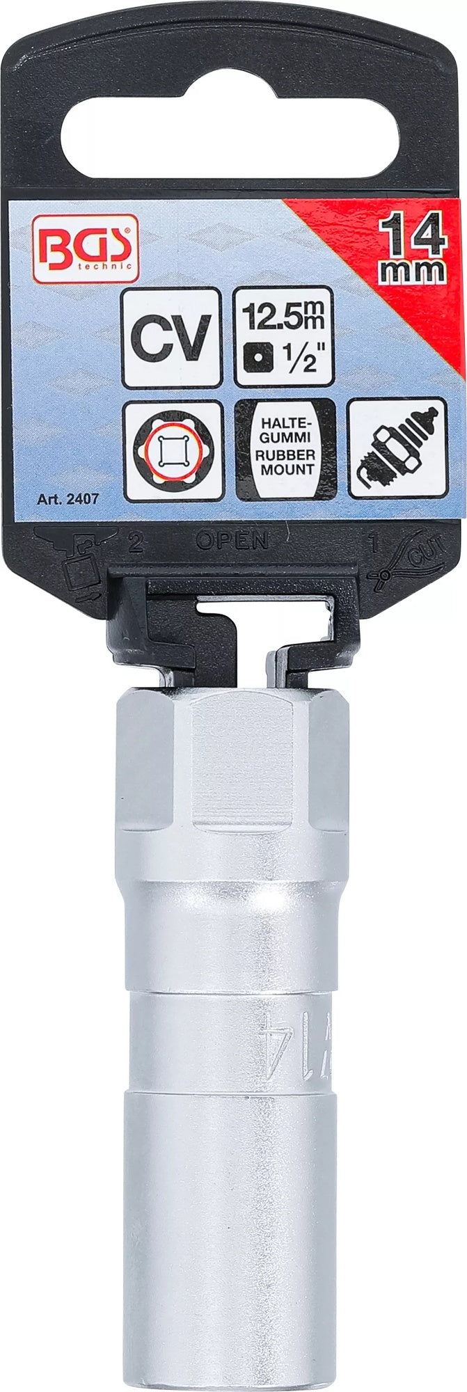 BGS 2407 Zündkerzen Einsatz Sechskant SW 14mm Antrieb 12,5mm (1/2")