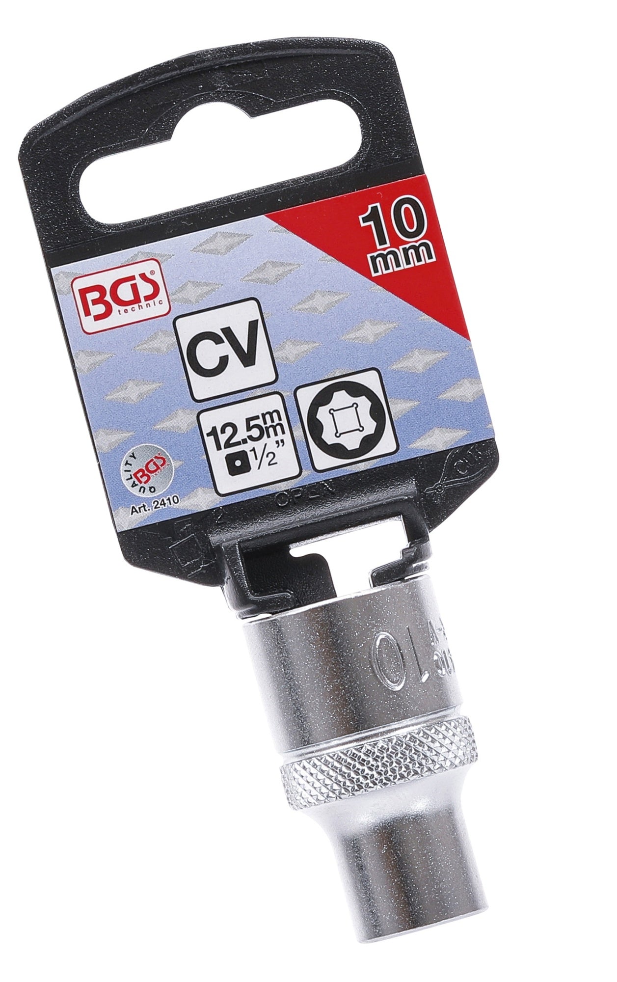 BGS 2410 Nuss / Stecknuss 10mm Super Lock Wellenprofil Antrieb 12,5mm (1/2")