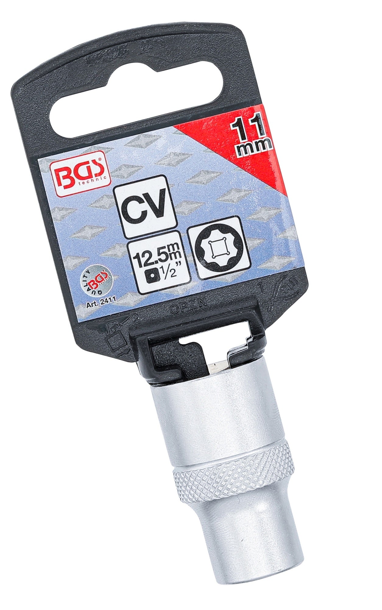 BGS 2411 Nuss / Stecknuss 11mm Super Lock Wellenprofil Antrieb 12,5mm (1/2")