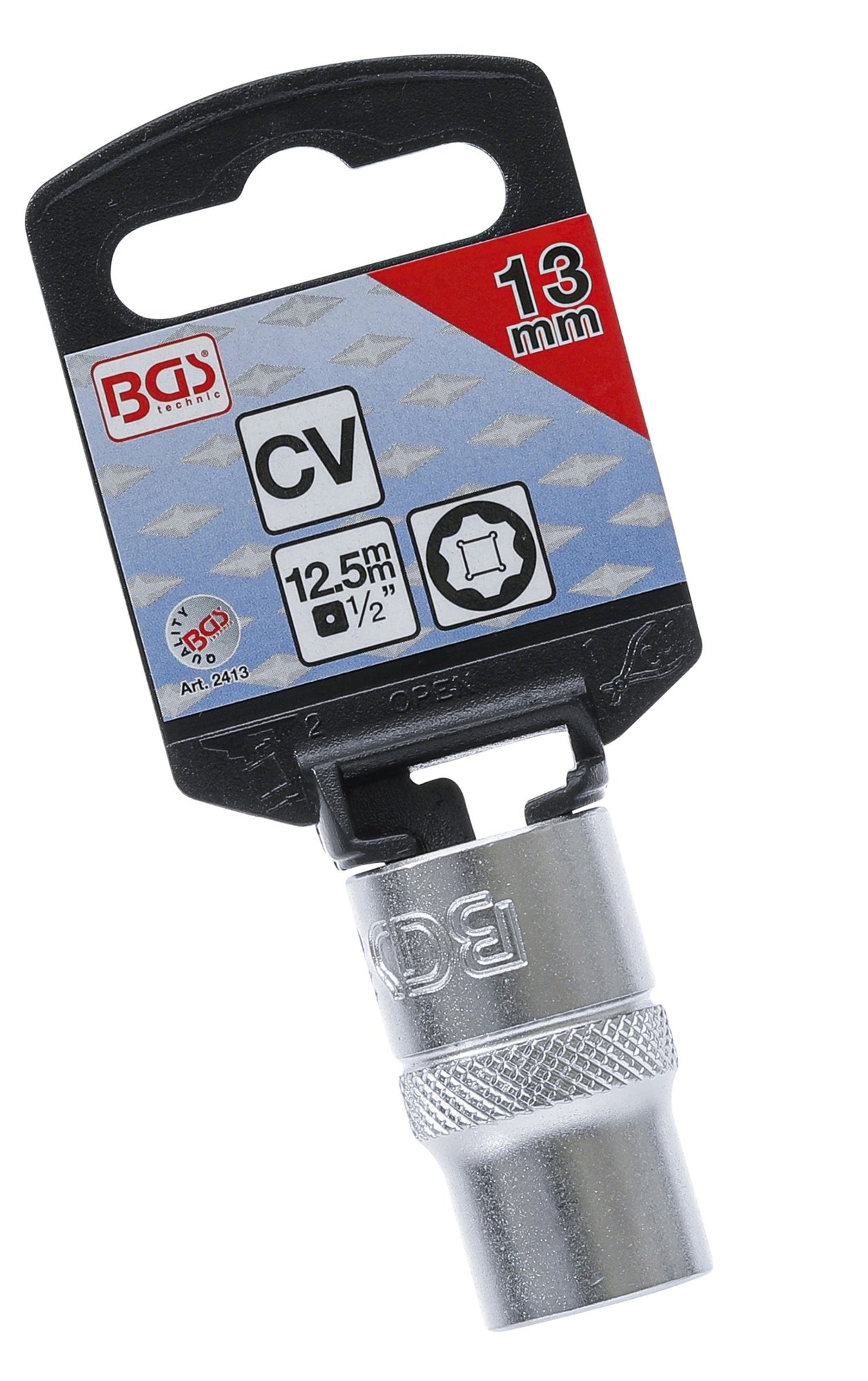 BGS 2413 Nuss / Stecknuss 13mm Super Lock Wellenprofil Antrieb 12,5mm (1/2")