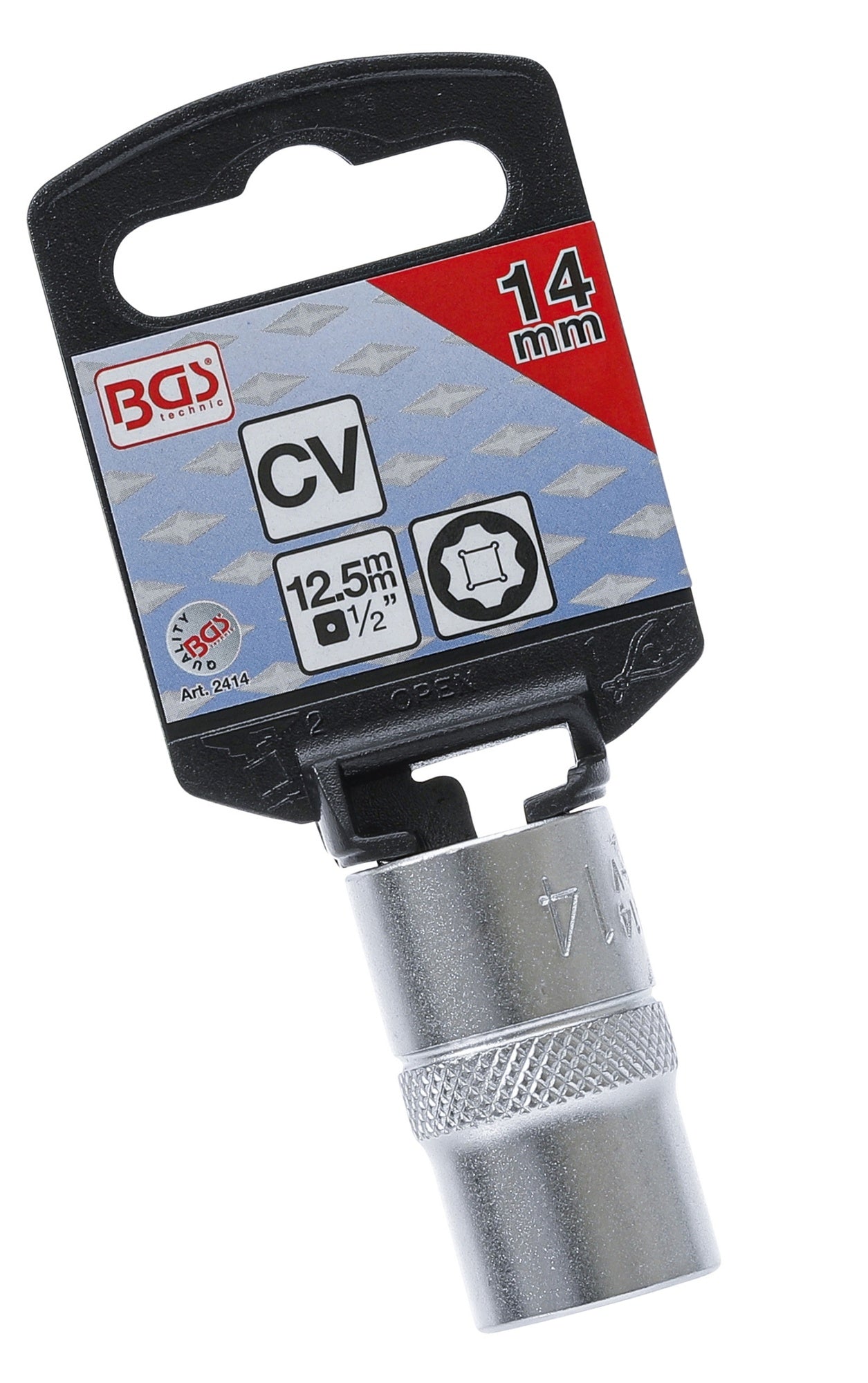 BGS 2414 Nuss / Stecknuss 14mm Super Lock Wellenprofil Antrieb 12,5mm (1/2")