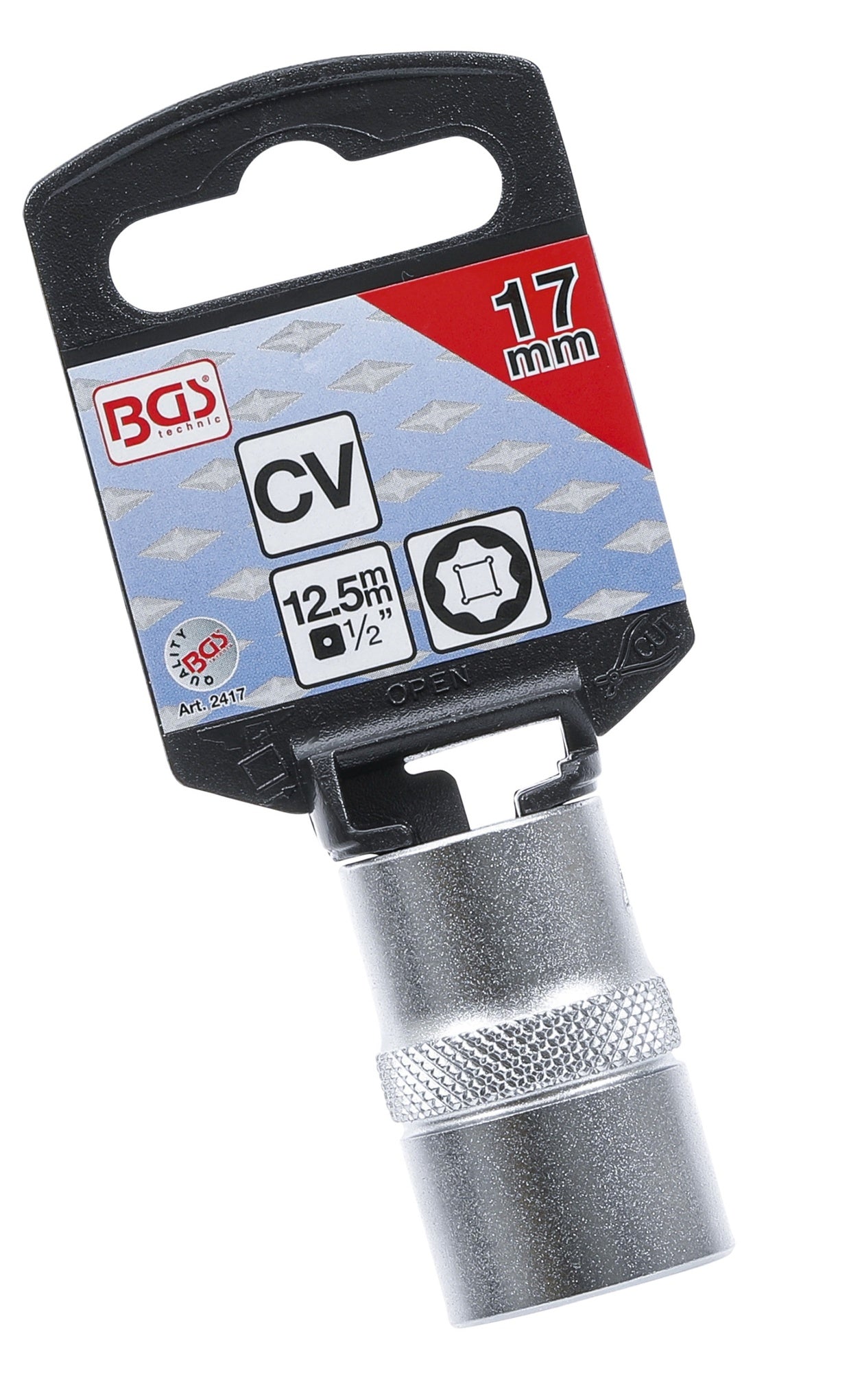 BGS 2417 Nuss / Stecknuss 17mm Super Lock Wellenprofil Antrieb 12,5mm (1/2")