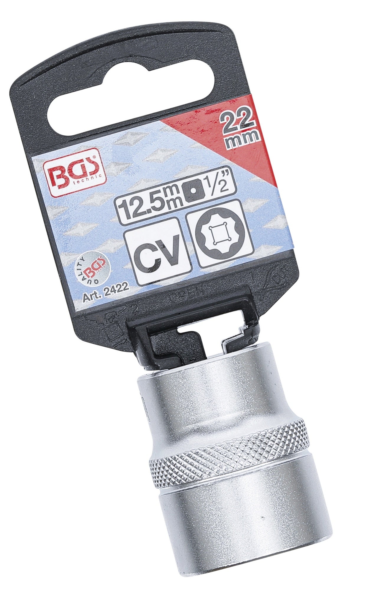 BGS 2422 Nuss / Stecknuss 22mm Super Lock Wellenprofil Antrieb 12,5mm (1/2")