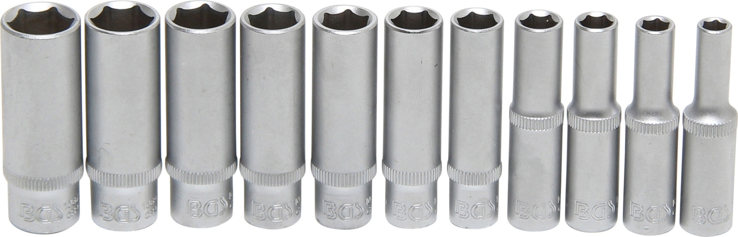 BGS 2429 ZOLL Satz Tiefbett Nüsse 4,7mm (3/16") - 12,5mm (1/2") Antrieb 6,3mm(1/4")