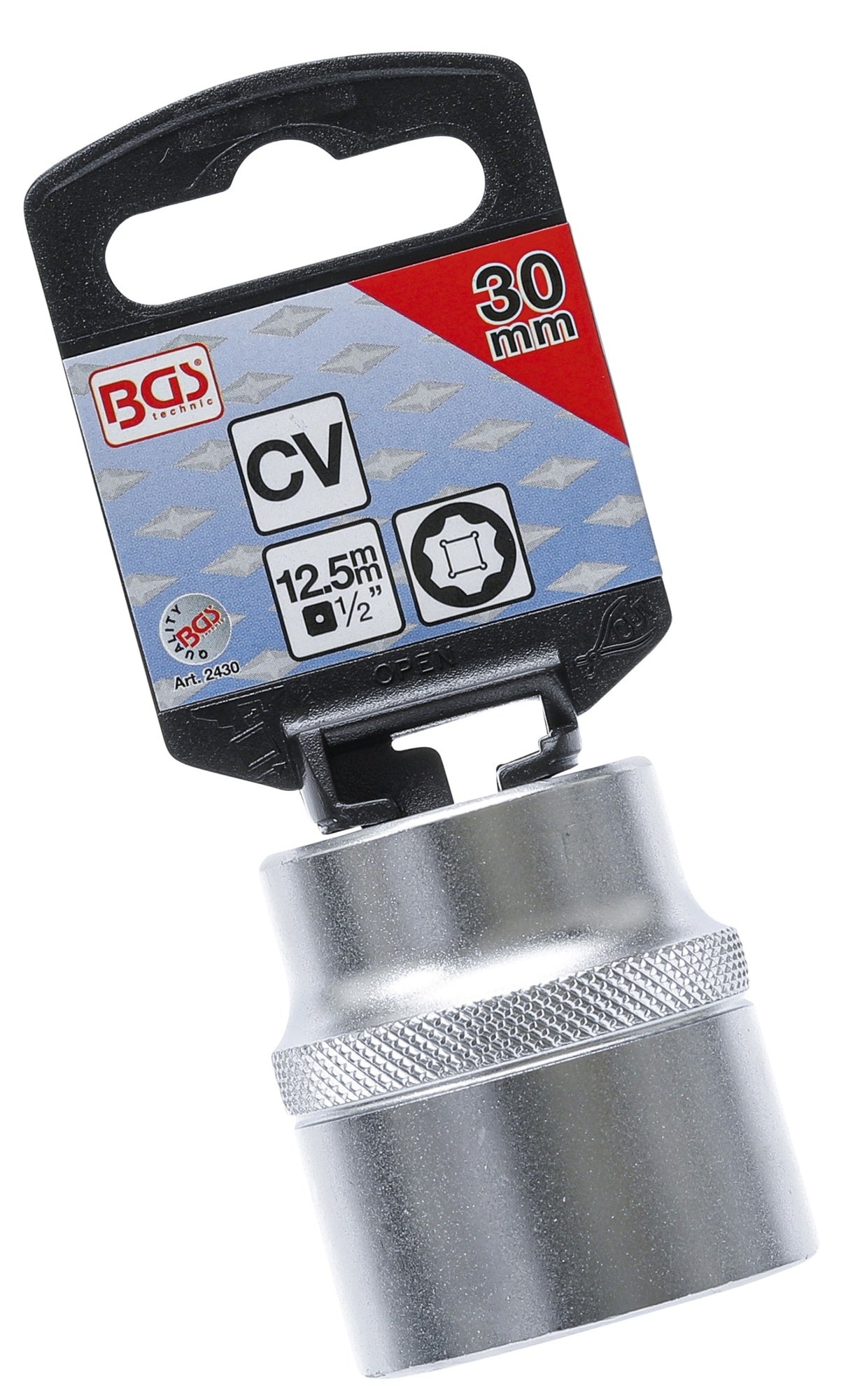 BGS 2430 Nuss / Stecknuss 30mm Super Lock Wellenprofil Antrieb 12,5mm (1/2")