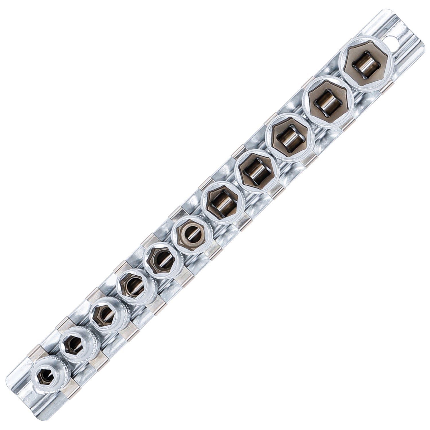 BGS 2433 ZOLL Nüsse Steckschlüssel Einsätze auf Klemmschiene 11tlg 6,3mm (1/4")