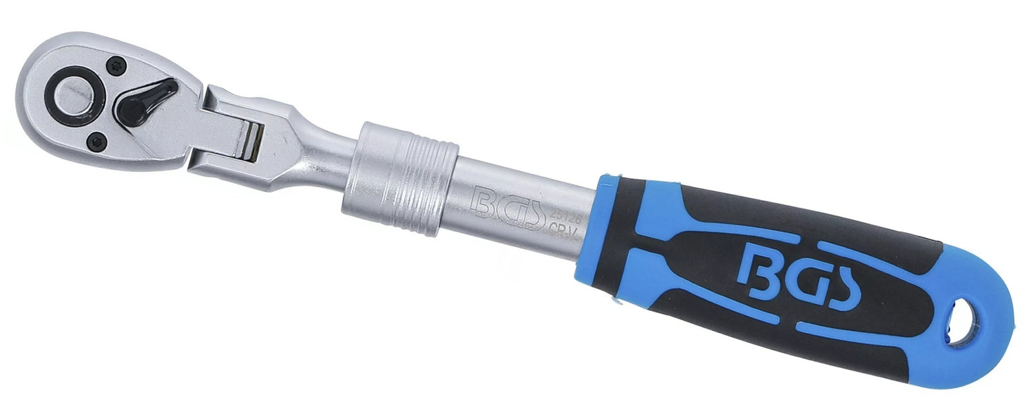 BGS 25126 Umschaltknarre ausziehbar abwinkelbar Abtrieb 10mm (3/8") 260 - 365mm