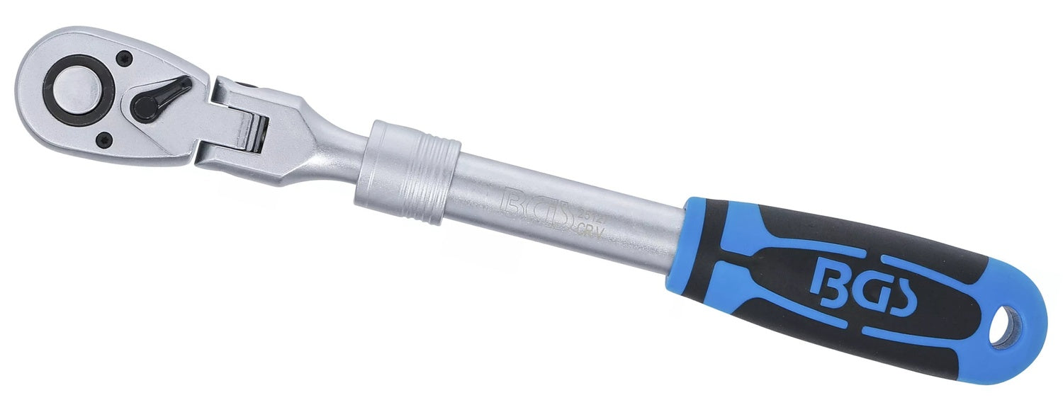 BGS 25127 Umschaltknarre ausziehbar abwinkelbar Abtrieb 12,5mm (1/2") 350 - 490mm