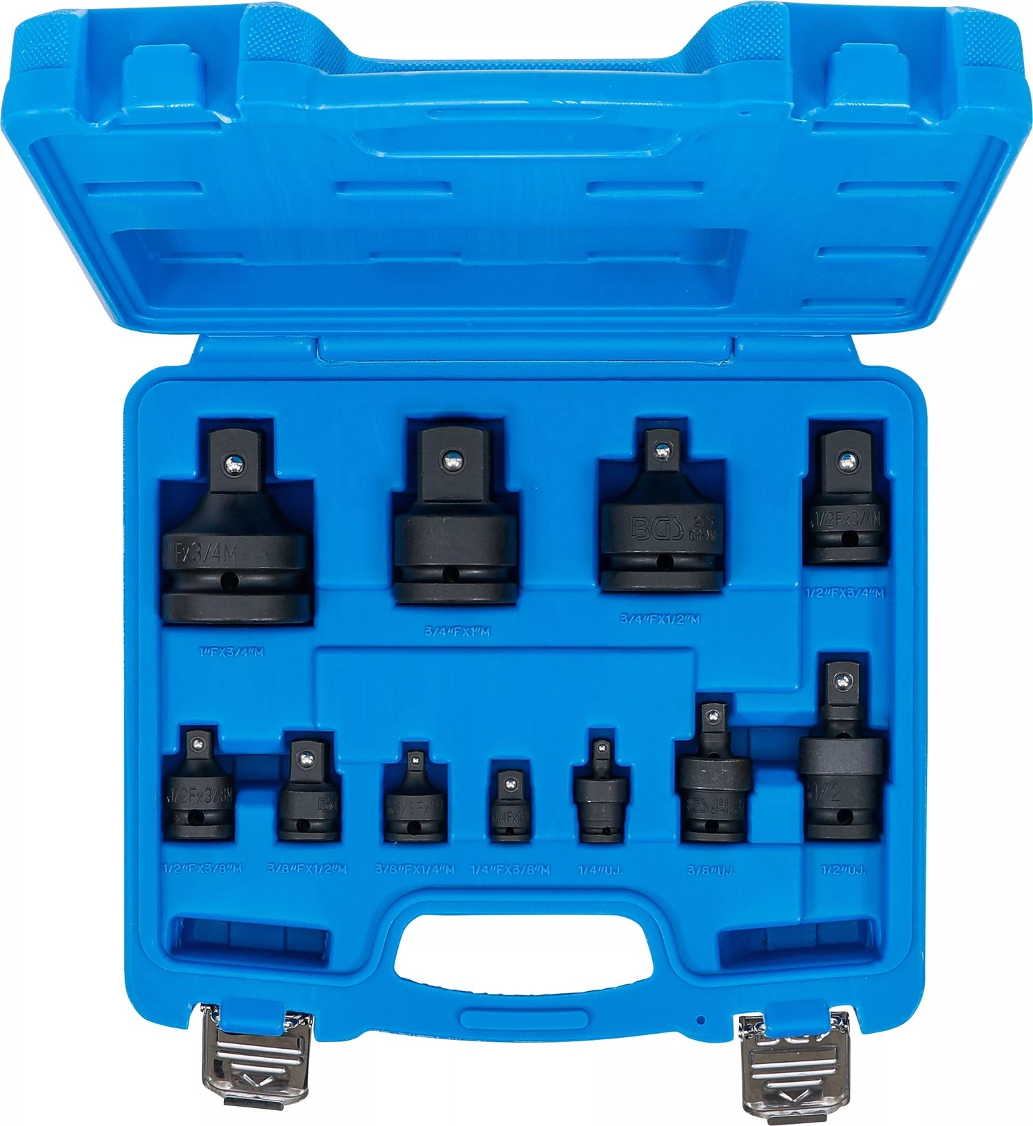 BGS 25140 Satz Kraft Kugelgelenke und Adapter Antrieb 6,3mm (1/4") - 25mm (1") | 11 teilig Schlagschrauber geeignet