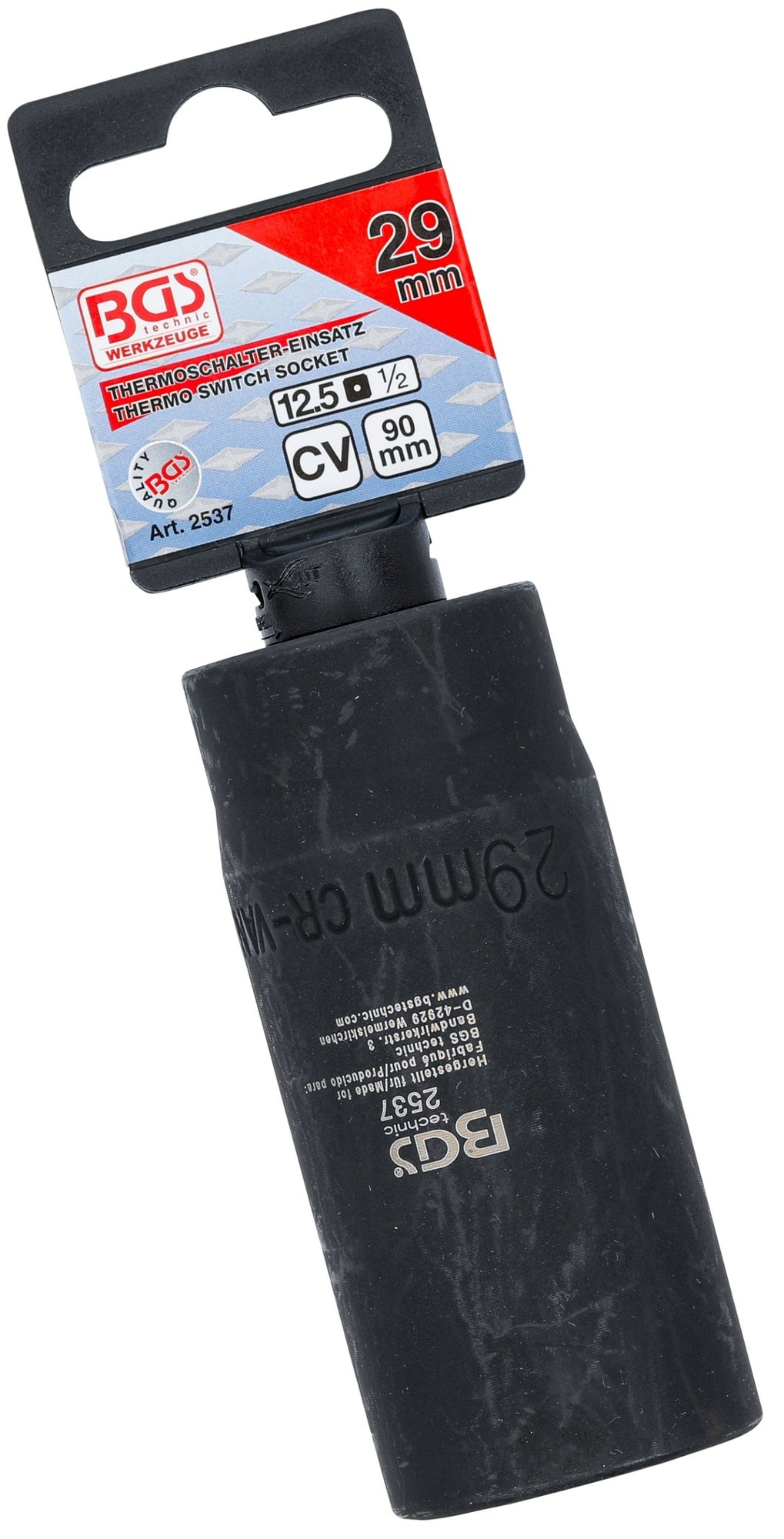 BGS 2537 Einsatz für Thermoschalter Antrieb 12,5mm (1/2") SW 29mm