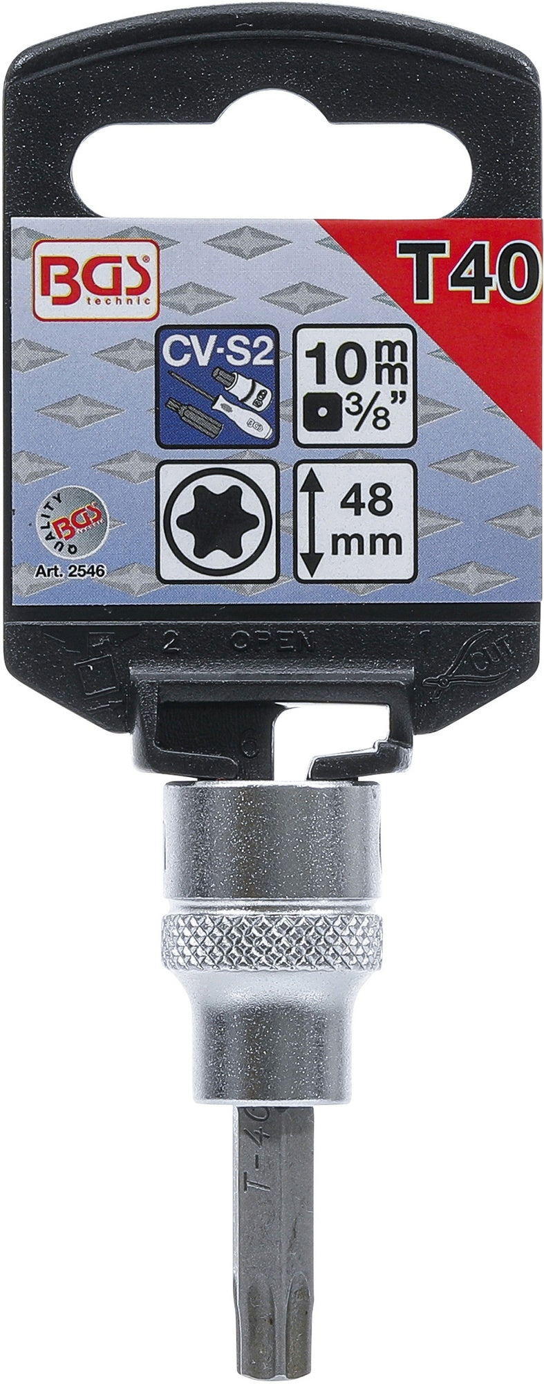 BGS 2546 Biteinsatz T-Profil (für Torx) T40 Länge 48mm Antrieb 10mm (3/8")