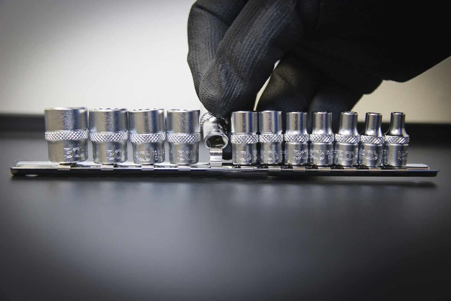 BGS 2755 Satz ZOLL Nüsse 12 Kant mit Antrieb 6,3mm (1/4") 12 teilig