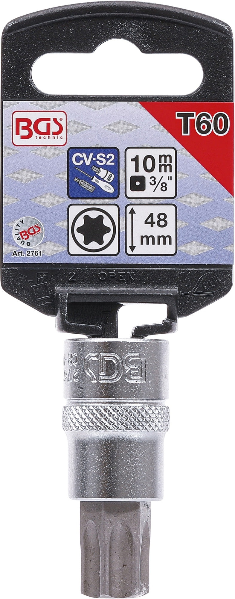 BGS 2761 Biteinsatz T-Profil (für Torx) T60 Länge 48mm Antrieb 10mm (3/8")