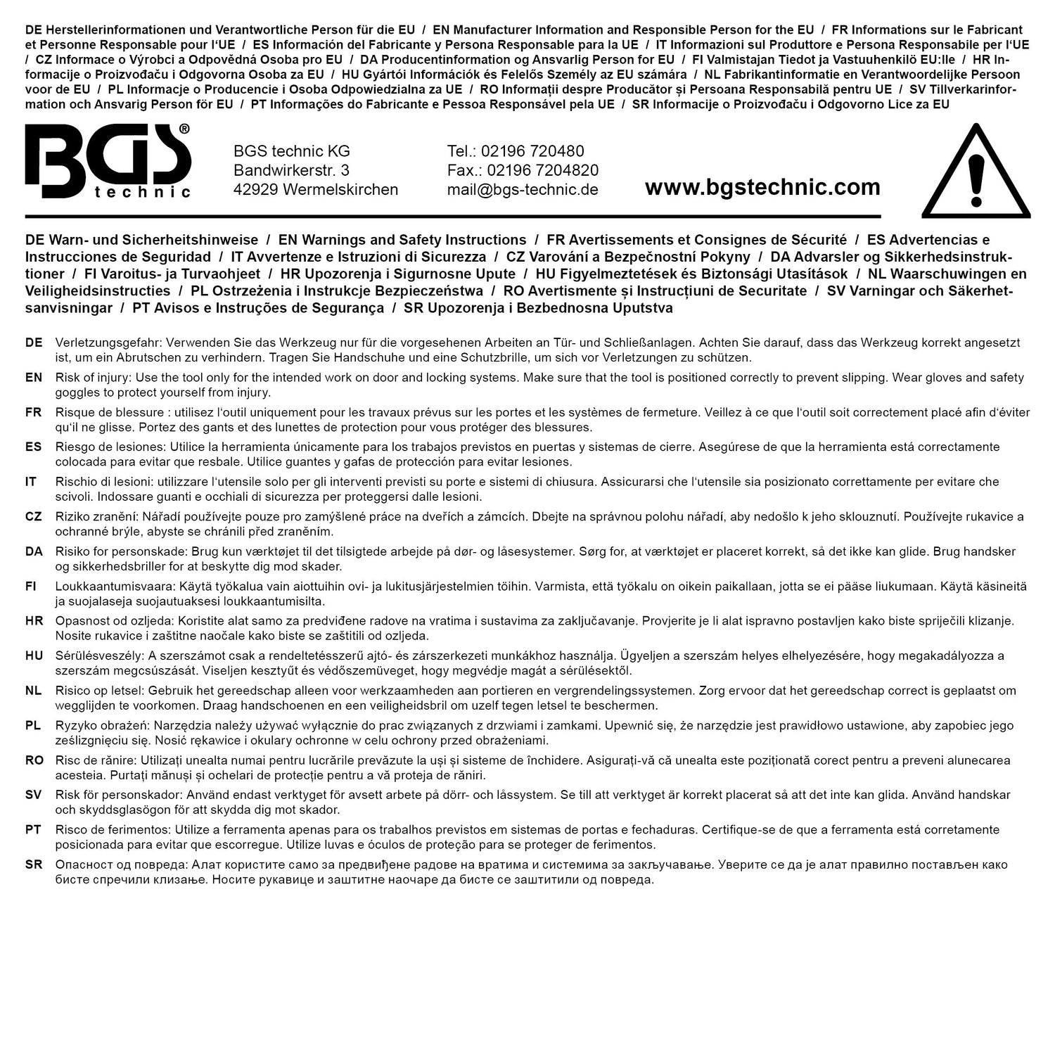 BGS 2790 Feststellkralle für Motor und Kofferraumaufsteller