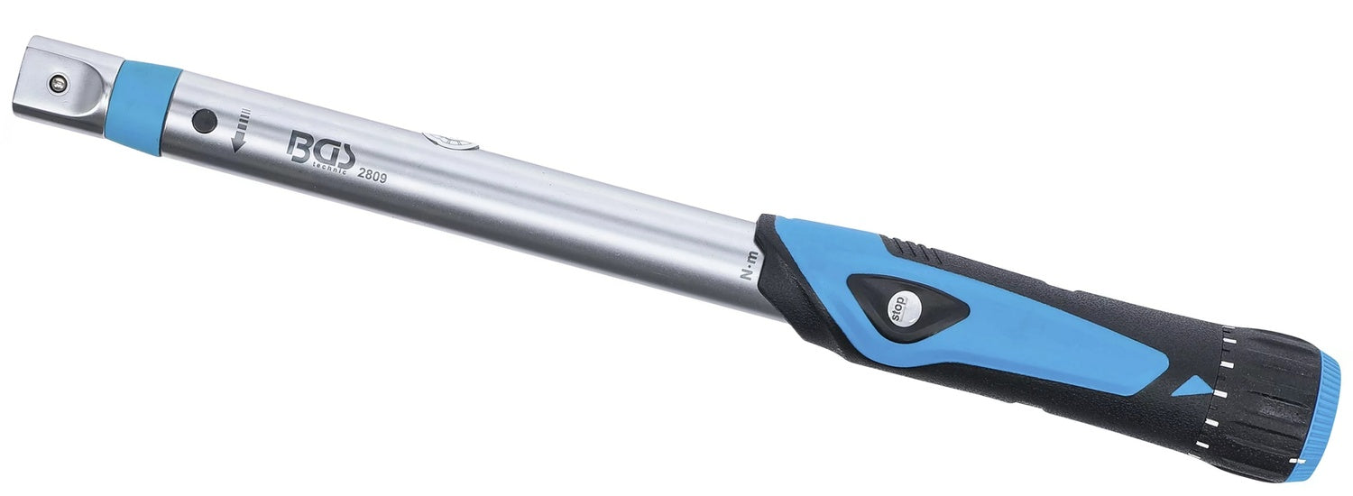 BGS 2809 Drehmomentschlüssel 10-50 Nm passend für Einsteckwerkzeuge 9 x 12mm Außenvierkant
