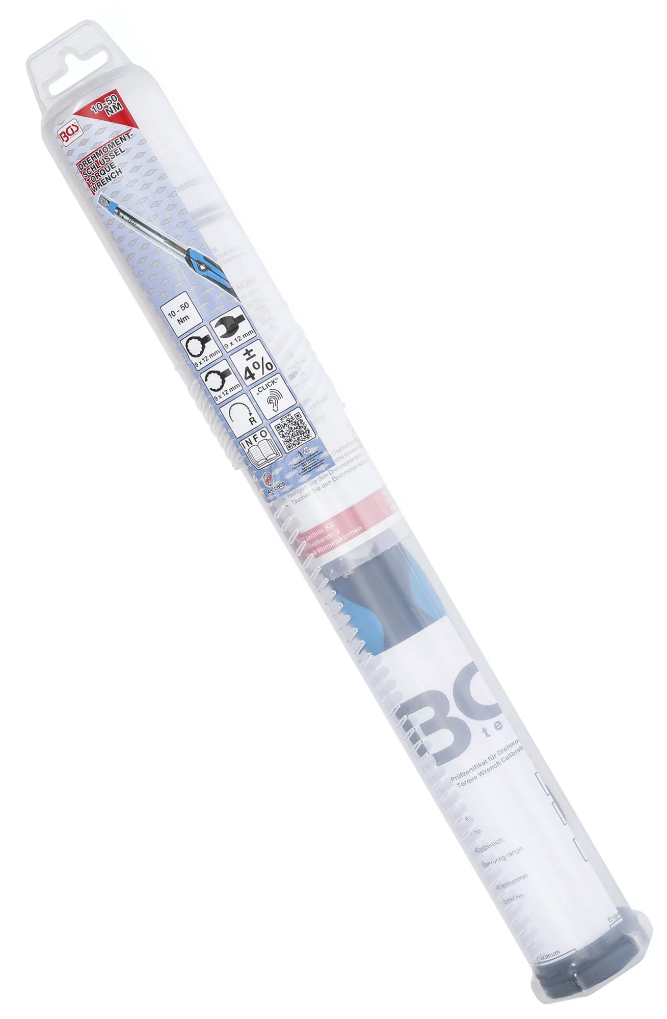 BGS 2809 Drehmomentschlüssel 10-50 Nm passend für Einsteckwerkzeuge 9 x 12mm Außenvierkant