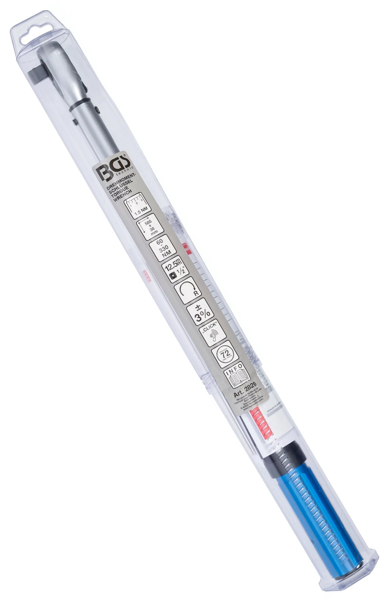 BGS 2829 Drehmomentschlüssel Abtrieb Außenvierkant 12,5mm (1/2") 60 - 330Nm