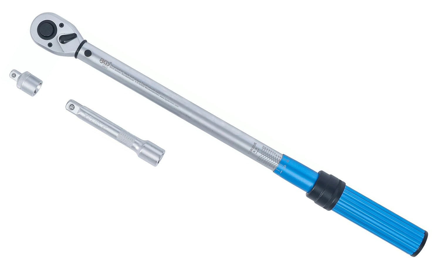 BGS 2837 Drehmomentschlüssel mit Adapter Verlängerung Außenvierkant 12,5mm (1/2") 40 - 220 Nm
