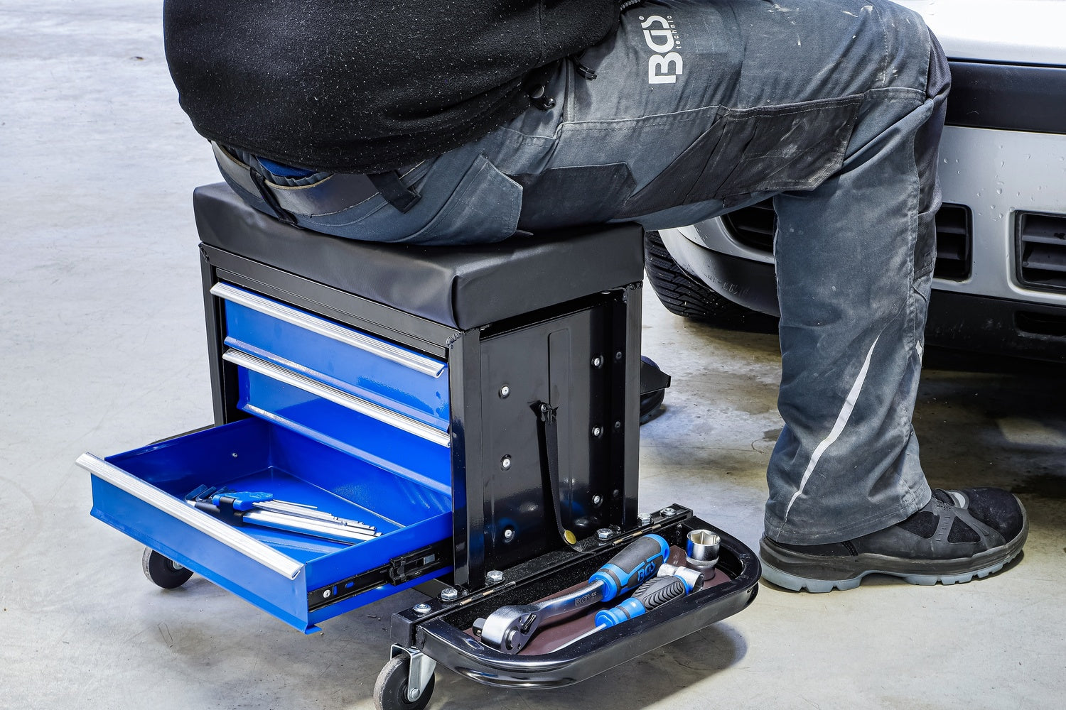 BGS 2859 Werkstatt Rollsitz mit 3 Schubladen