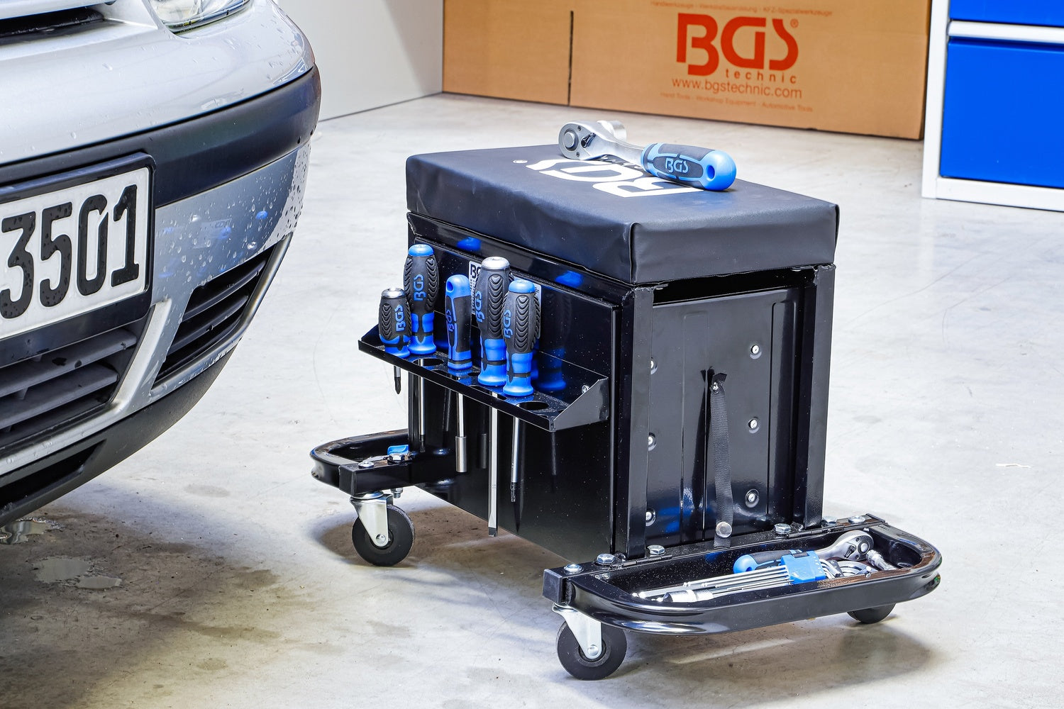 BGS 2859 Werkstatt Rollsitz mit 3 Schubladen