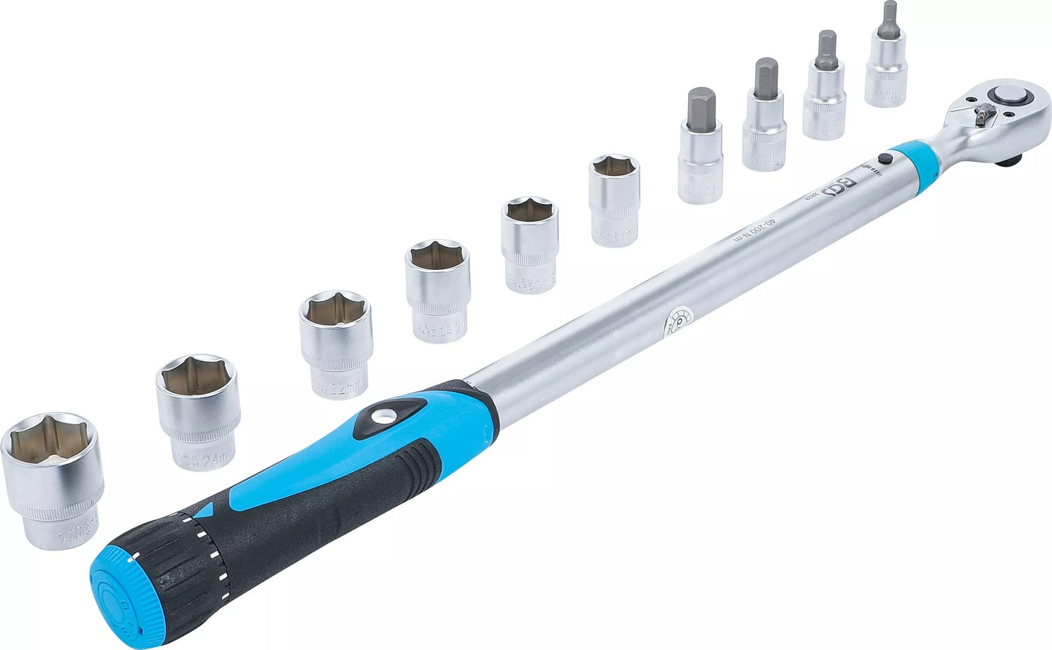 BGS 2865 Satz Drehmomentschlüssel 40-200Nm Innenvierkant 12,5 mm (1/2") 11 teilig