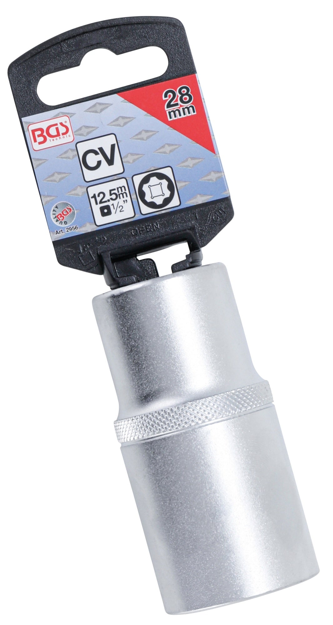 BGS 2956 Nuss / Stecknuss 28mm lang/tief Super Lock Wellenprofil Antrieb 12,5mm (1/2")